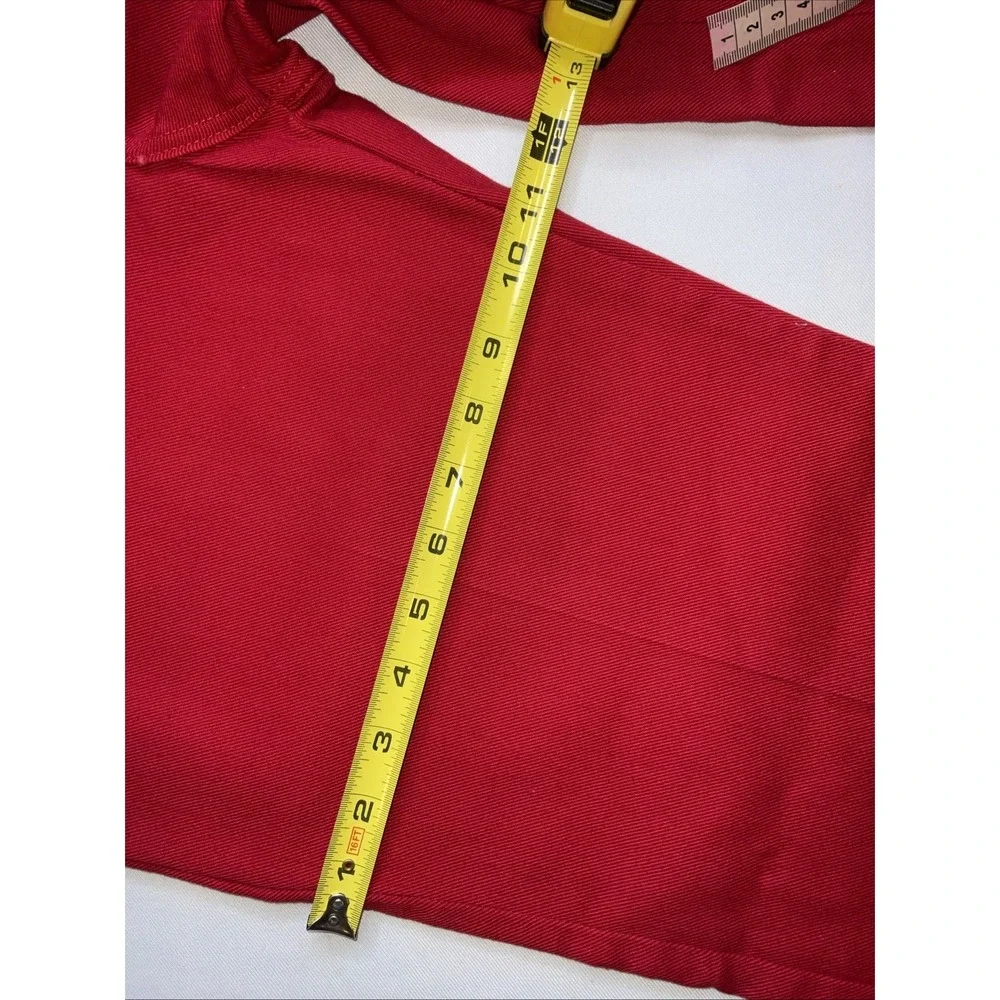 Vtg Lee Jeans Red Size 26x28 High Waist Straight Preppy‎ Chic Western Retro Glam